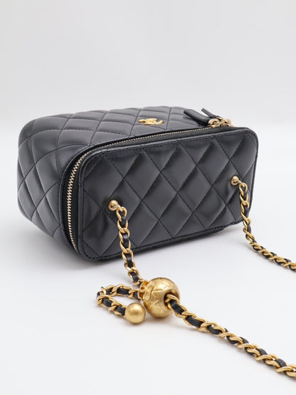 CHANEL 金球長盒子 - 黑金