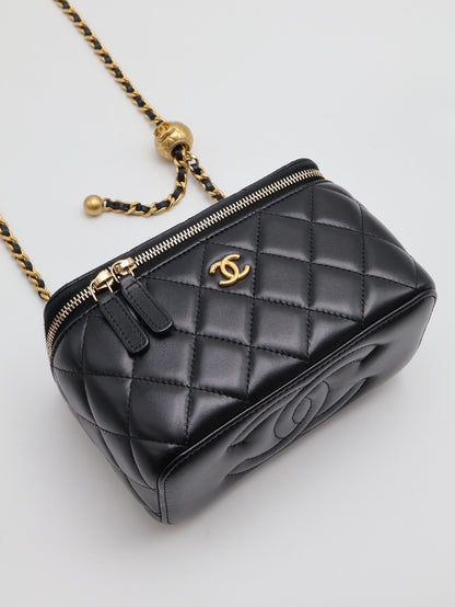 CHANEL 金球長盒子 - 黑金