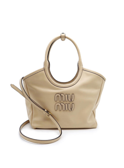 Miu Miu Ivy手提托特包 - 小號洞石色