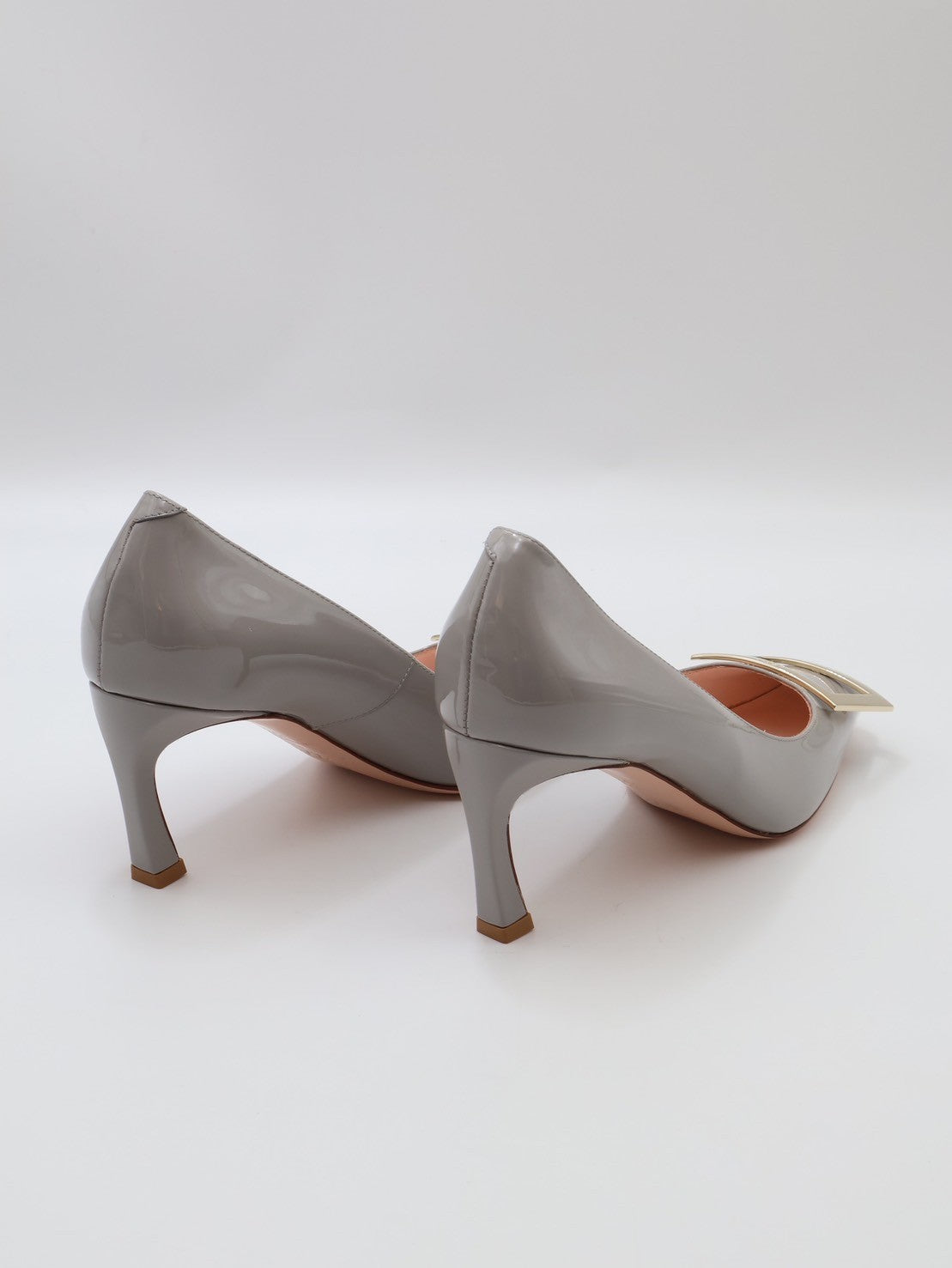 Roger vivier Trompette喇叭跟漆皮高跟鞋 - 灰35.5