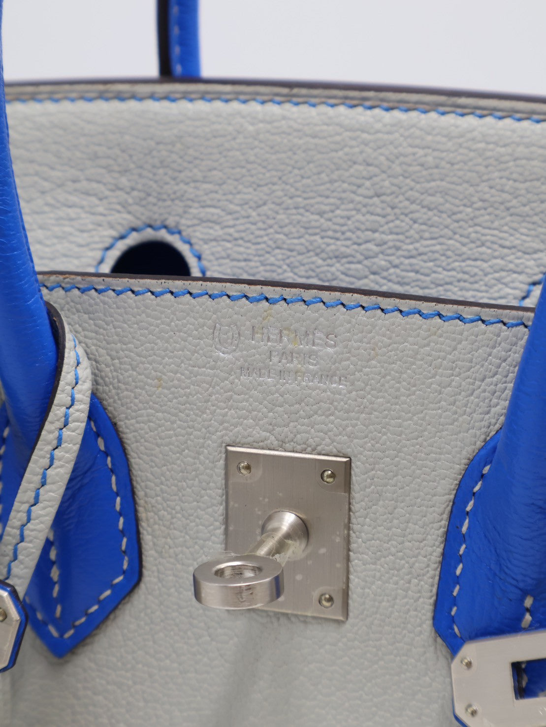 HERMES Birkin 25 - 珍珠灰拚水妖藍 D