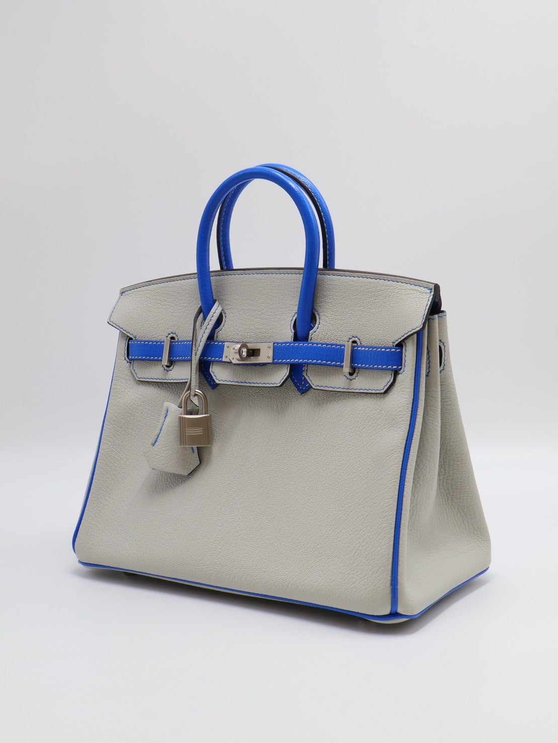 HERMES Birkin 25 - 珍珠灰拚水妖藍 D