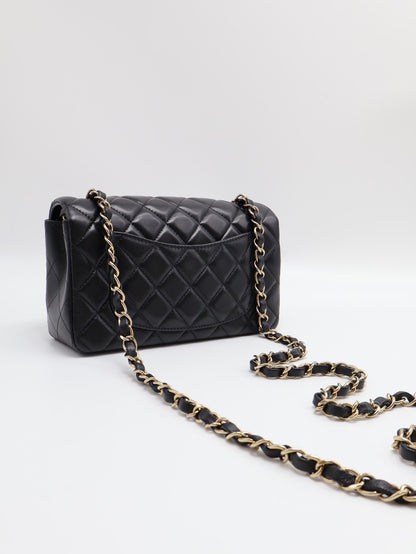 CHANEL 經典口蓋包 Mini CF20 - 黑金