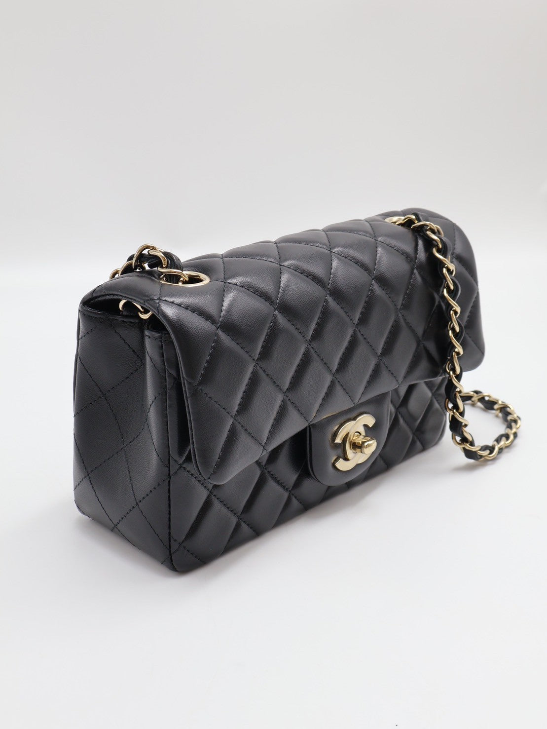 CHANEL 經典口蓋包 Mini CF20 - 黑金
