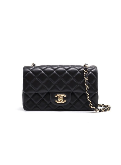 CHANEL 經典口蓋包 Mini CF20 - 黑金