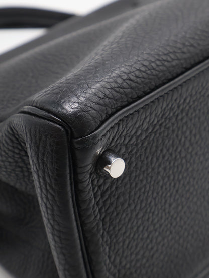 HERMES Kelly 32 - 黑銀 🅀