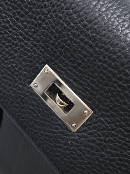 HERMES Kelly 32 - 黑銀 🅀