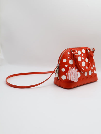 LOUIS VUITTON X 草間彌生聯名款Alma BB貝殼包 - 紅