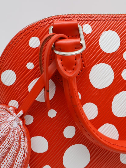 LOUIS VUITTON X 草間彌生聯名款Alma BB貝殼包 - 紅