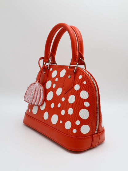LOUIS VUITTON X 草間彌生聯名款Alma BB貝殼包 - 紅
