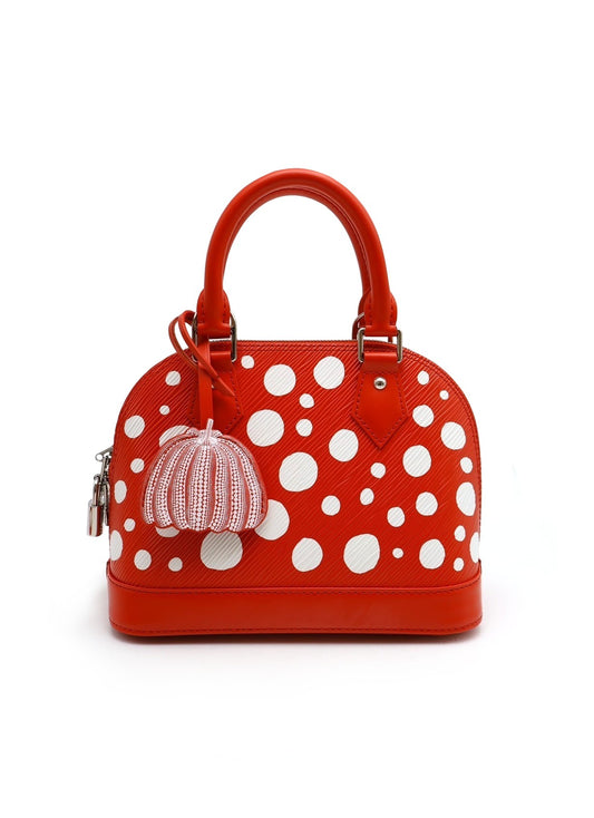 LOUIS VUITTON X 草間彌生聯名款Alma BB貝殼包 - 紅