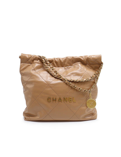 CHANEL 22 Bag - 小號奶茶金