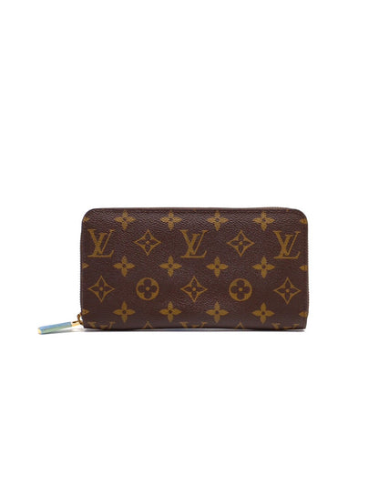 LOUIS VUITTON 經典老花拉鍊長夾 - 棕