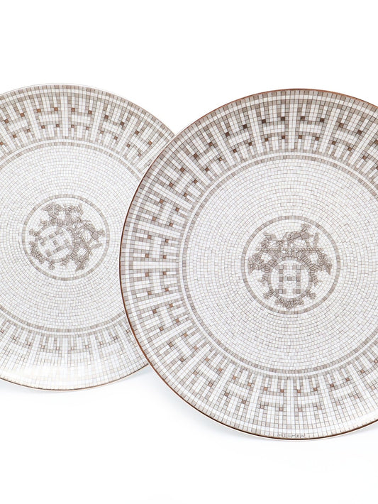 HERMES Mosaique au24鉑金馬賽克 - 甜點盤組 21
