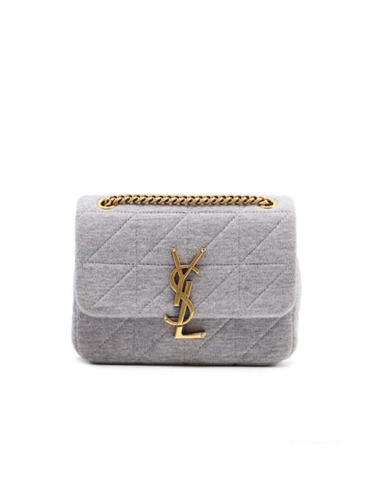 YSL 羊絨豆腐包 - mini灰金