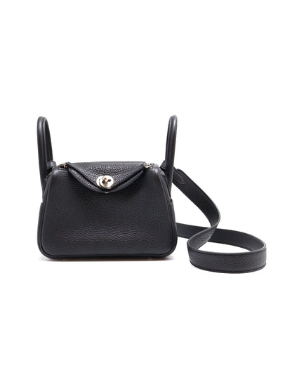 HERMES Mini lindy - 黑銀 B