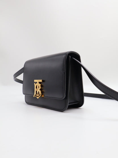 BURBERRY TB迷你豆腐包 - 黑金