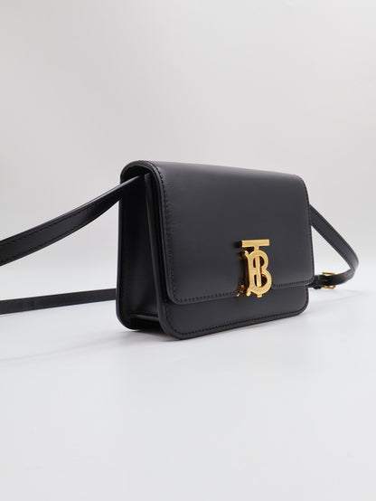 BURBERRY TB迷你豆腐包 - 黑金