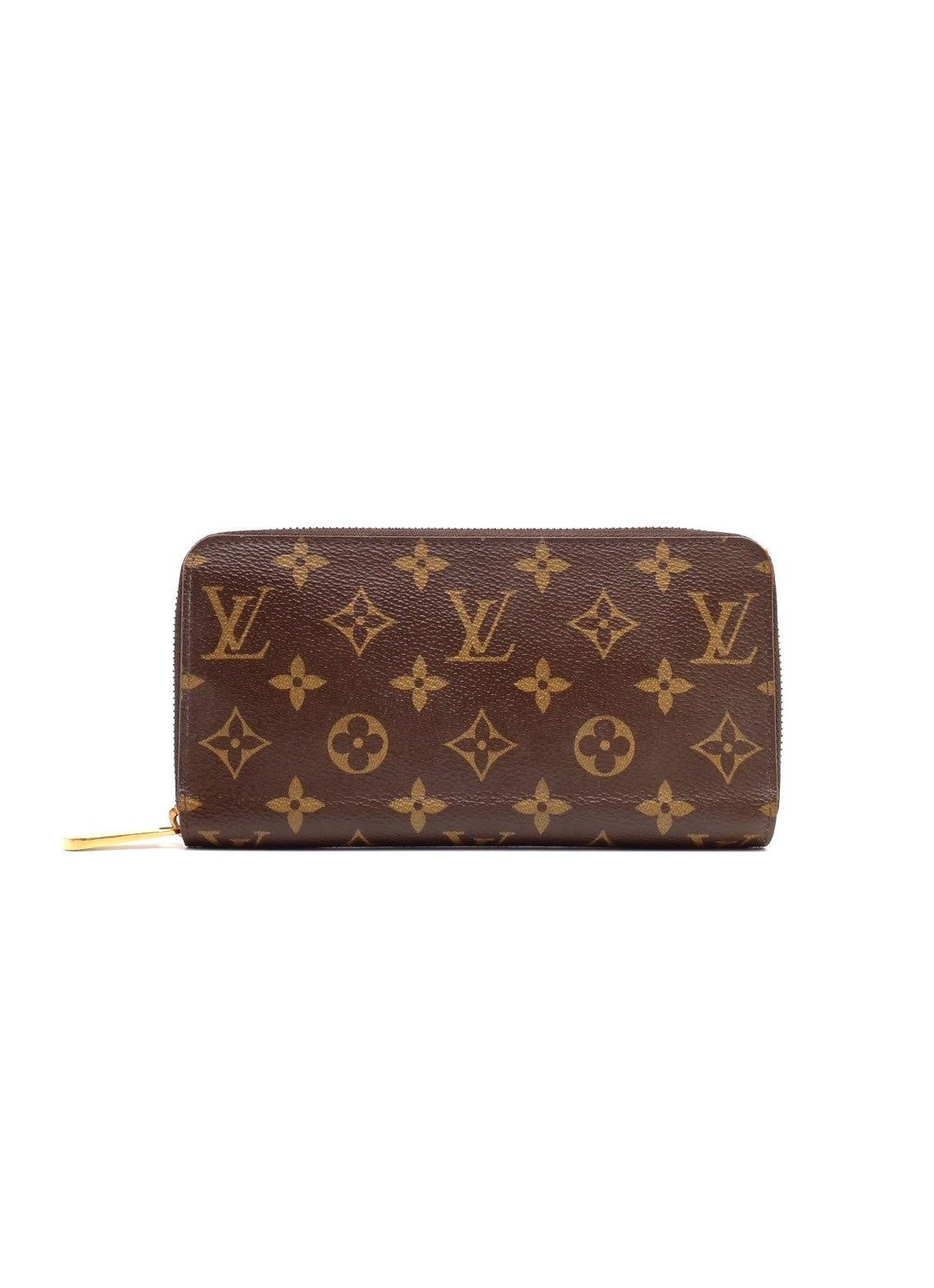 LOUIS VUITTON 經典老花拉鍊長夾 - 紅