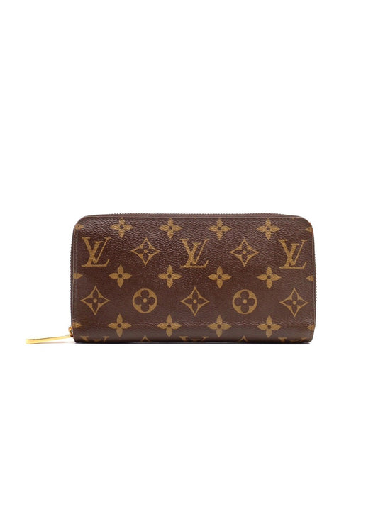LOUIS VUITTON 經典老花拉鍊長夾 - 紅