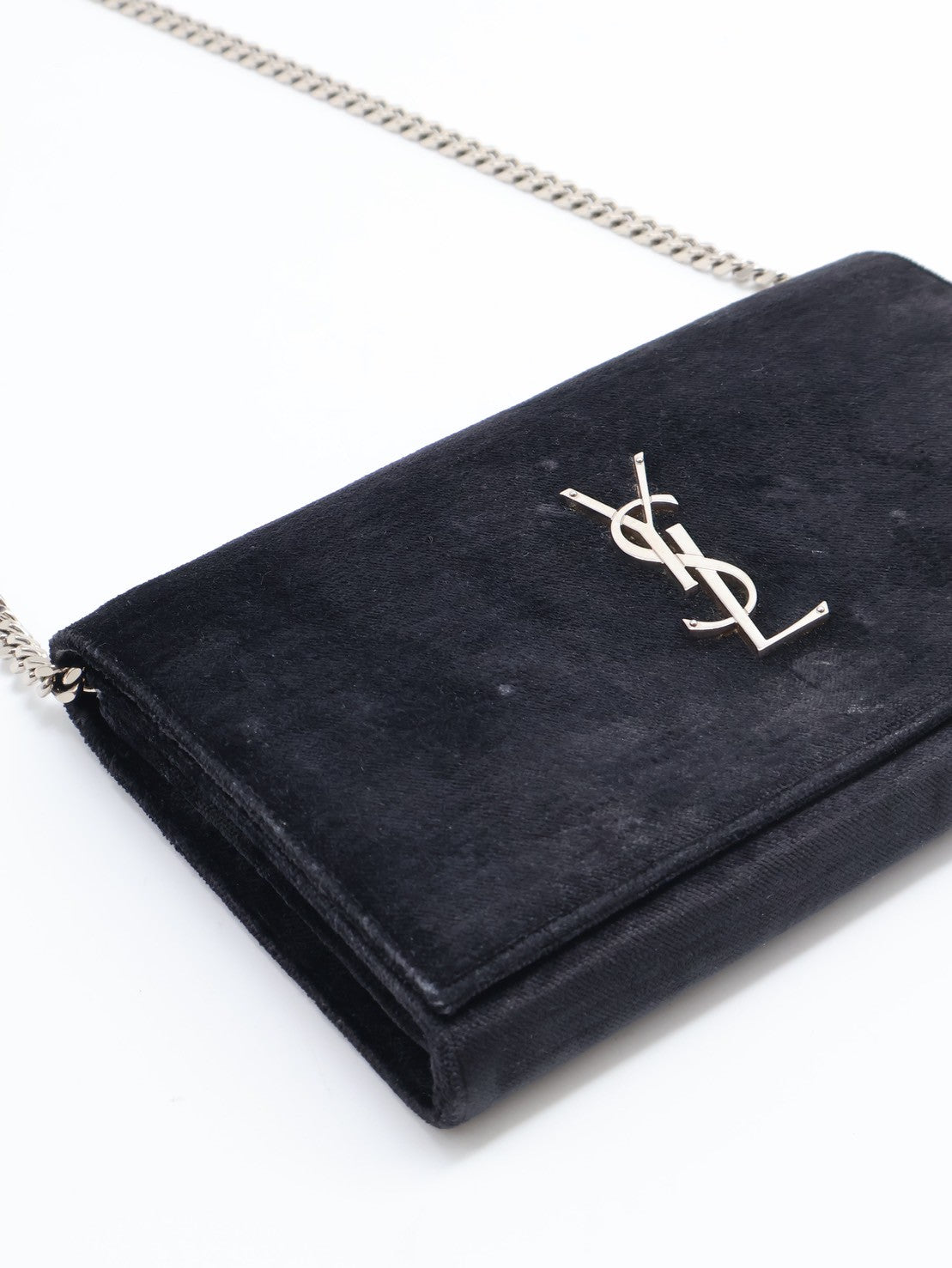 YSL Velvet kate WOC - 黑銀