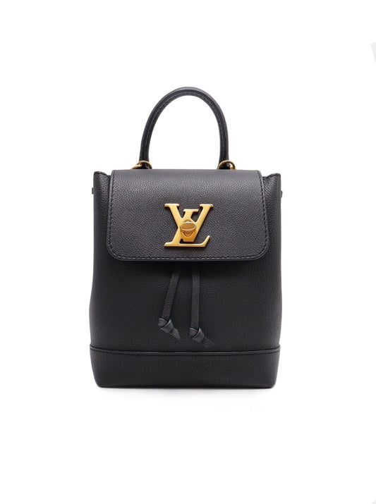LOUIS VUITTON Lock me迷你後背包 - 黑金