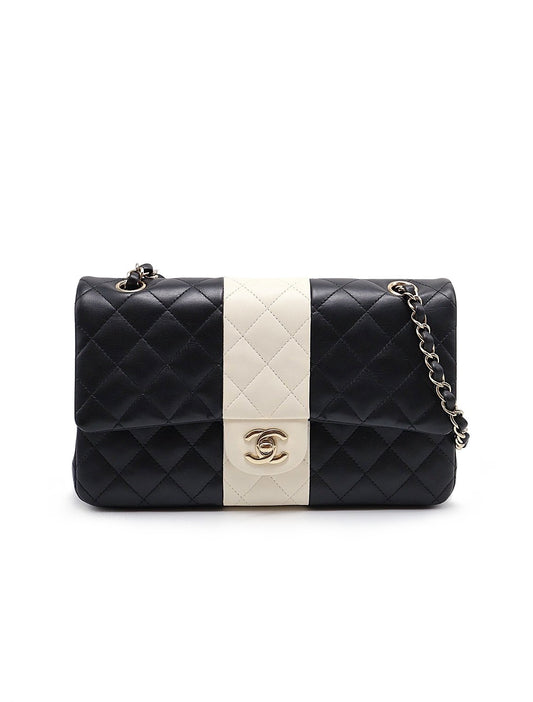 CHANEL 經典口蓋包 CF25 - 熊貓拚色金
