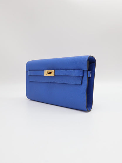 HERMES Kelly to go - 電光藍金 U