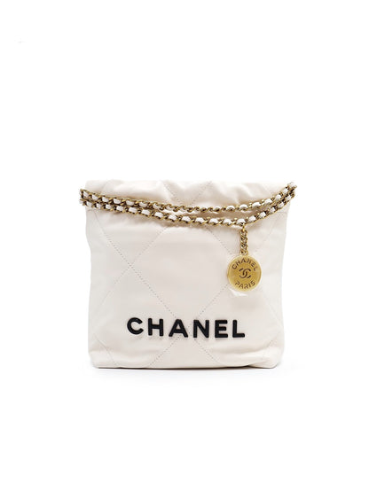 CHANEL 22 Mini bag - 黑字白金