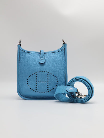 HERMES Mini evelyne - 北方藍銀 Z