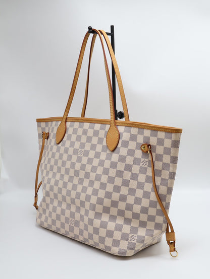 LOUIS VUITTON 棋盤格托特包 - MM米白