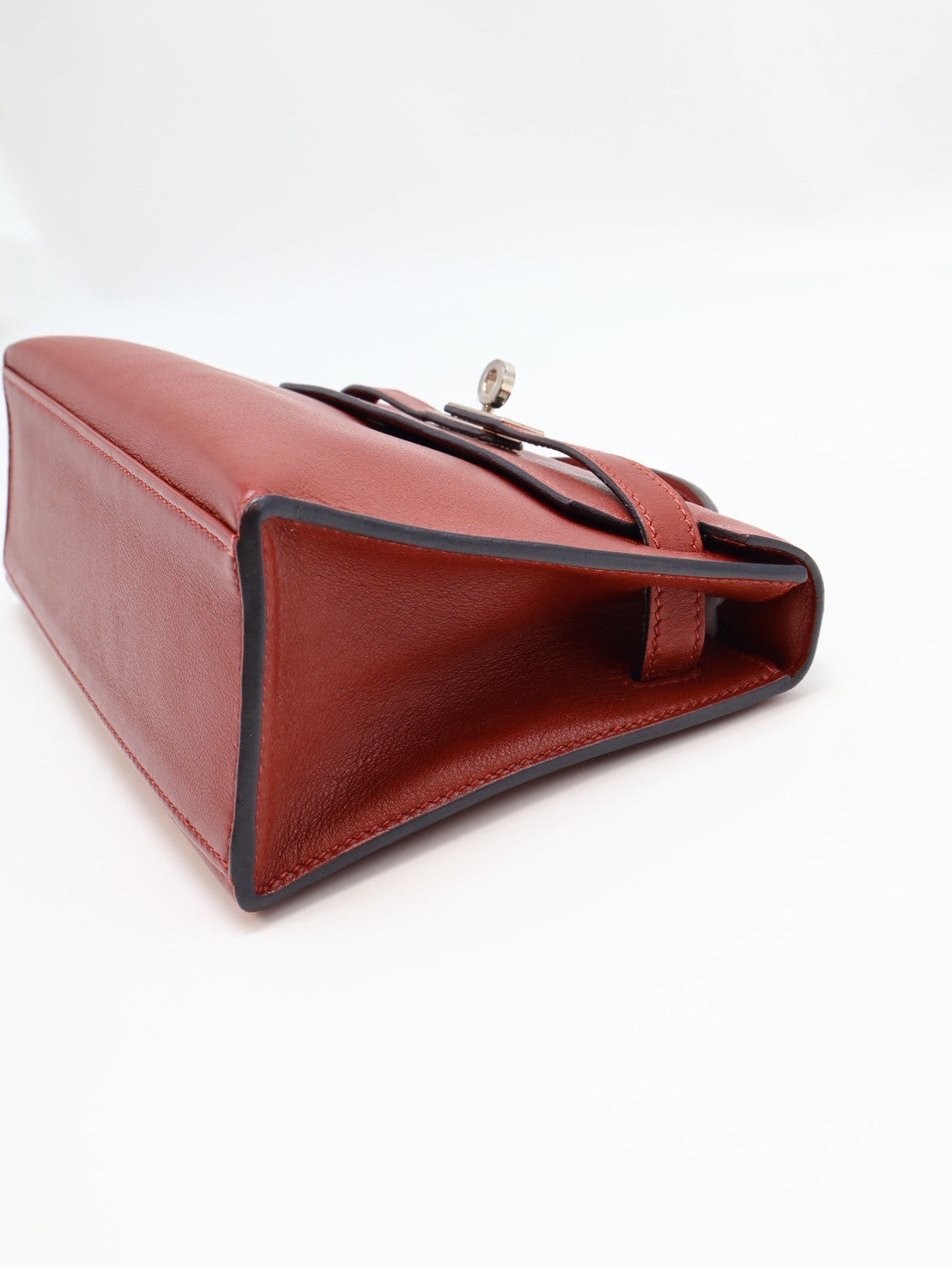 HERMES Mini Kelly - Rouge H 55 愛馬仕紅銀 🄺