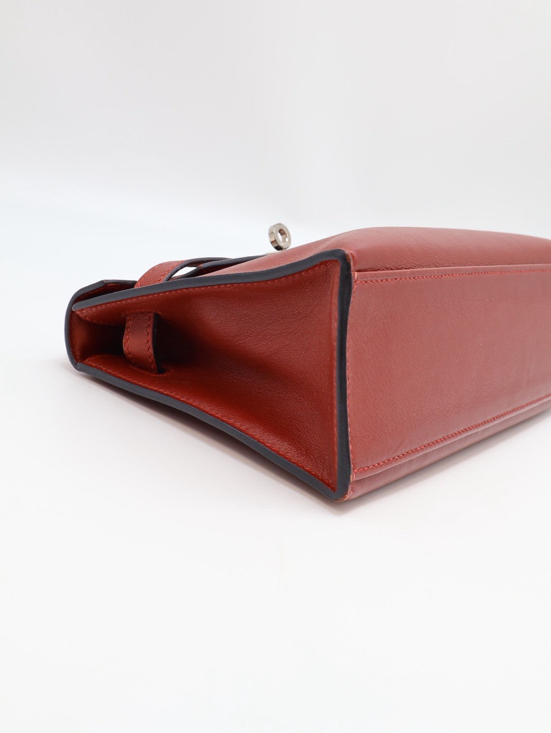 HERMES Mini Kelly - Rouge H 55 愛馬仕紅銀 🄺