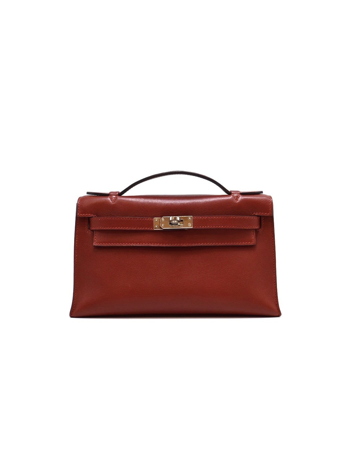 HERMES Mini Kelly - Rouge H 55 愛馬仕紅銀 🄺