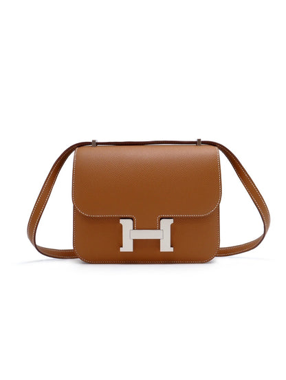 HERMES Mini constance 19 - 金棕銀 W