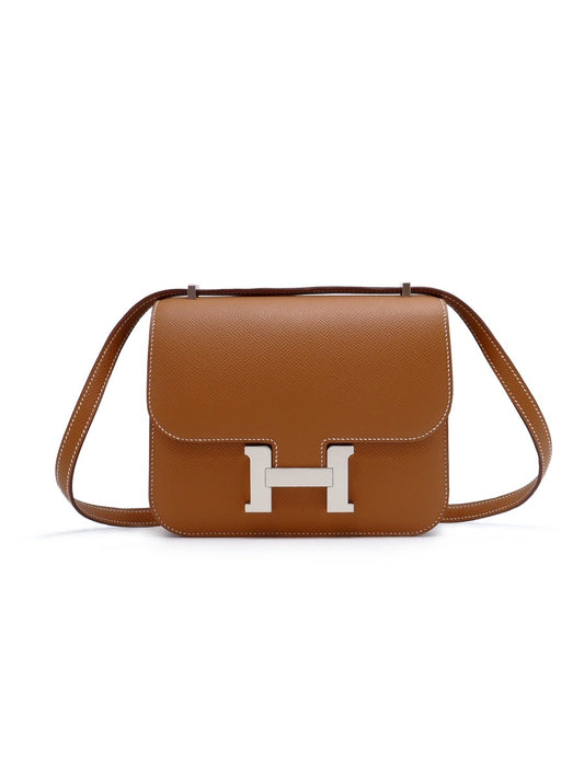 HERMES Mini constance 19 - 金棕銀 W