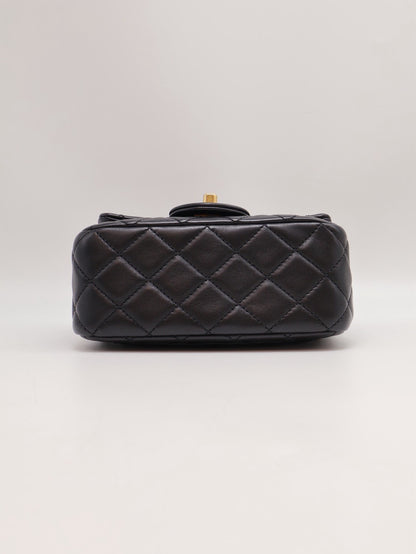 CHANEL 經典口蓋包方胖子 17 - 金球黑金