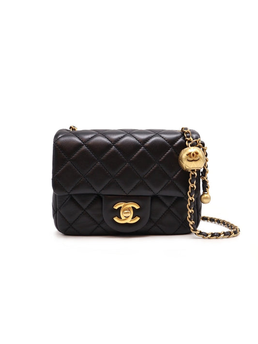 CHANEL 經典口蓋包方胖子 17 - 金球黑金