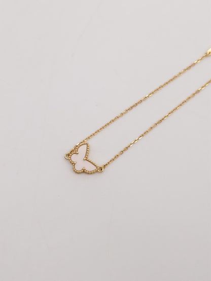 Van Cleef & Arpels 白珍珠母貝18K金蝴蝶手鍊 - Sweet Butterflies