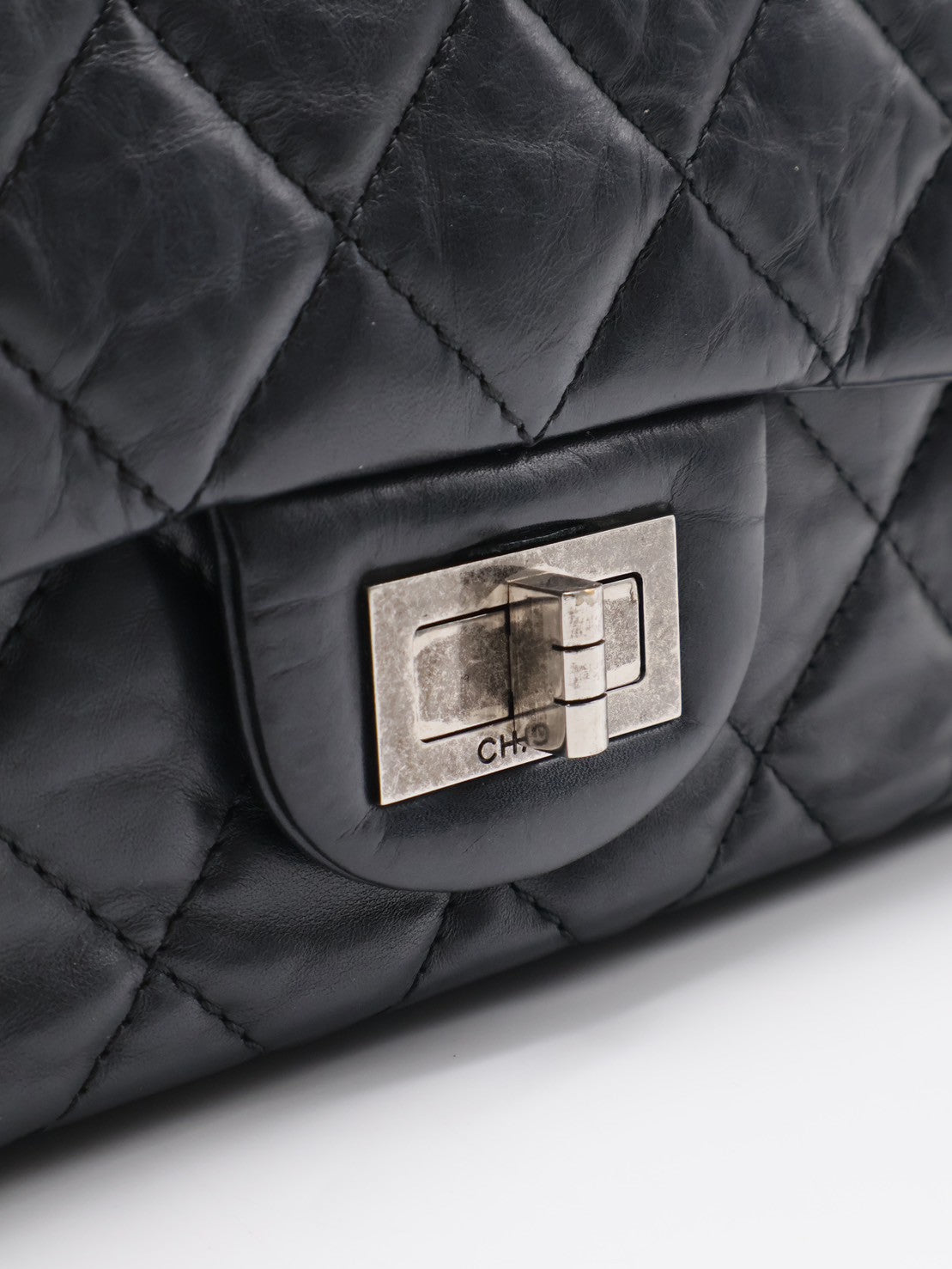CHANEL 2.55經典口蓋包 31 - 黑銀16開