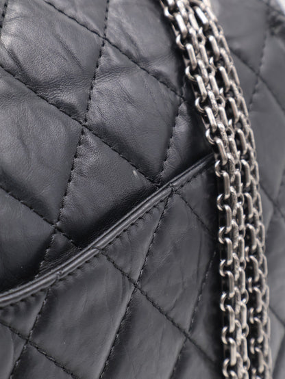 CHANEL 2.55經典口蓋包 31 - 黑銀16開