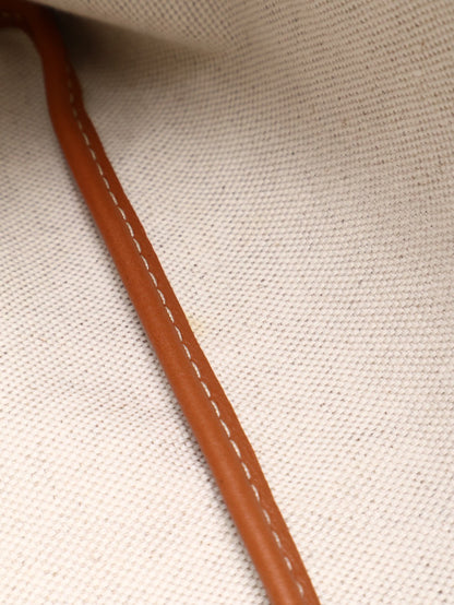 GOYARD 經典亞麻帆布Tote手繪狗狗版 - 小號棕