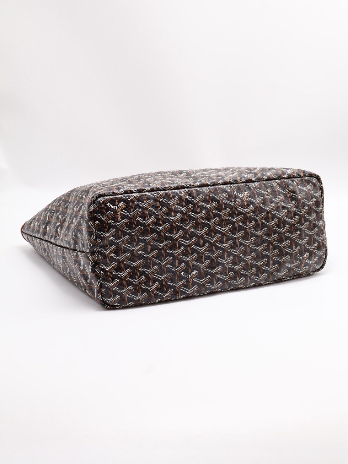 GOYARD 經典亞麻帆布Tote手繪狗狗版 - 小號棕