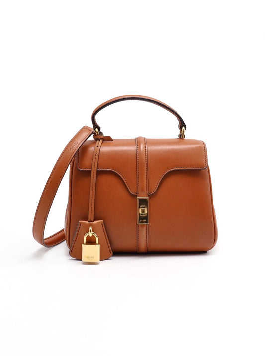 CELINE 經典小牛皮16 - 小號焦糖棕