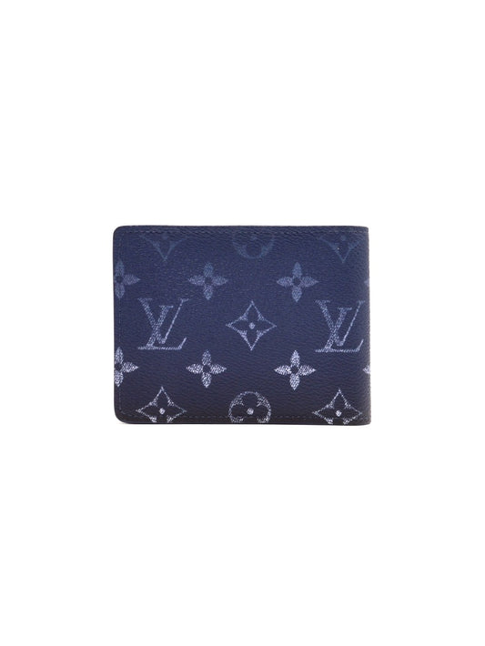 LOUIS VUITTON Multiple 漸變藍色皮夾