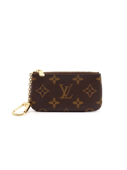 LOUIS VUITTON 老花鑰匙釦拉鍊零錢包