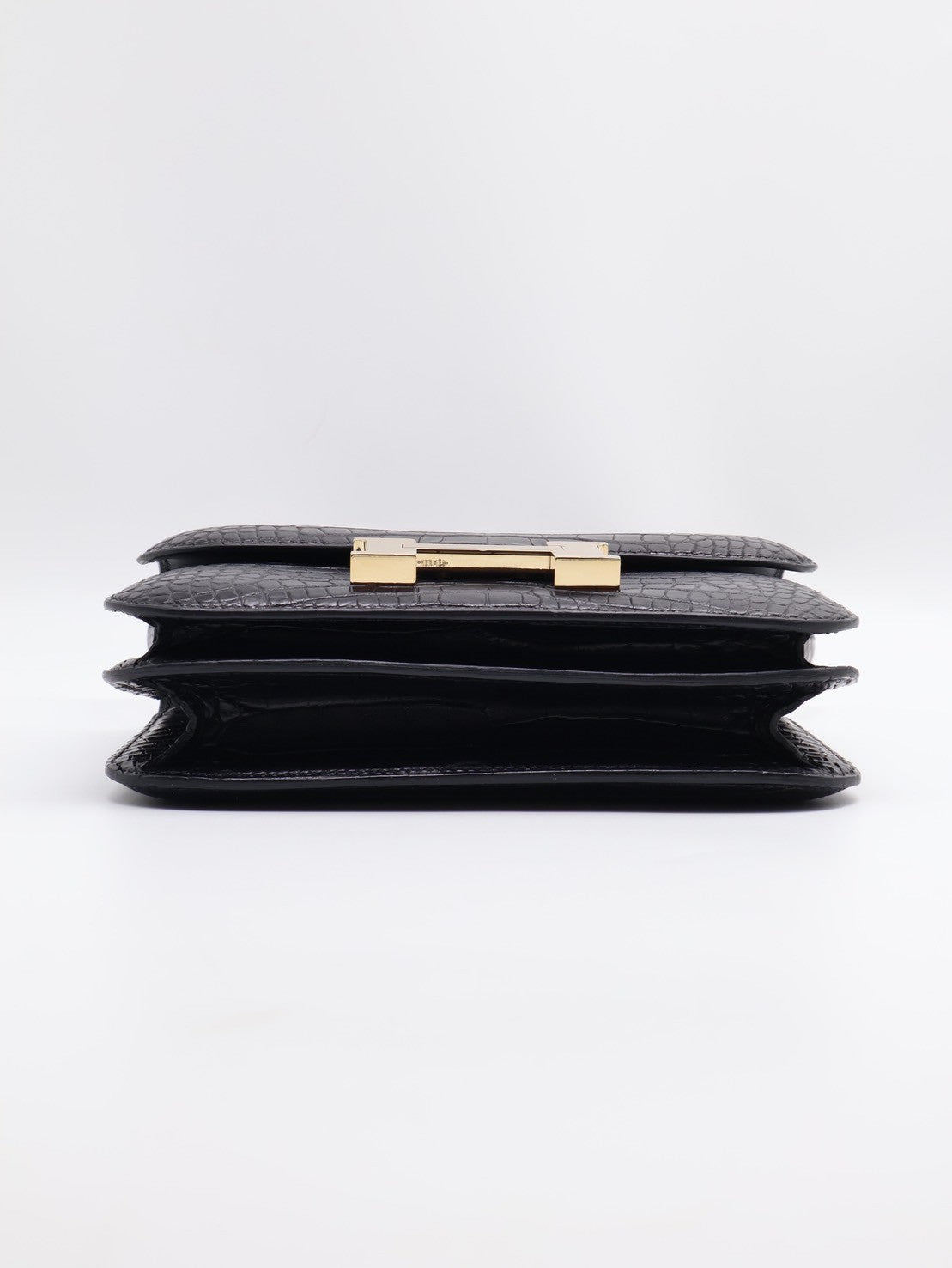 HERMES Mini Constance 19 - Noir 89 鱷魚皮黑金 B