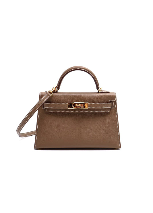 HERMES Mini kelly ll - 灰金 U