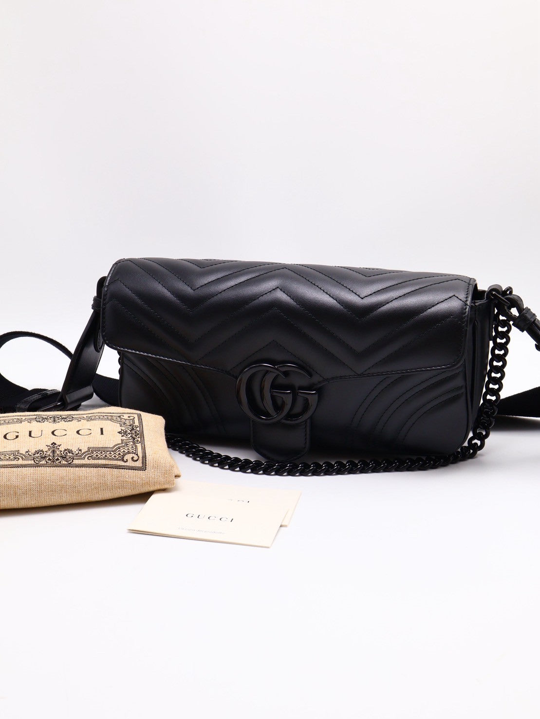 GUCCI Marmont法棍包 - So black