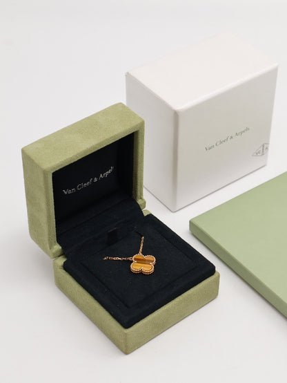 Van Cleef & Arpels 虎眼石18K金項鍊 - vintage Alhambra